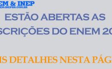 Inscrições Enem 2019 Abertas